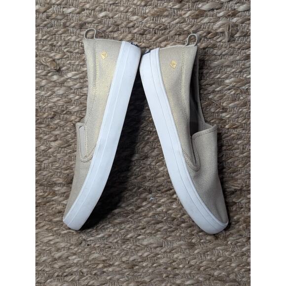 Sperry Top-Sider Crest Twin Gore Sparkle Gold Sneakers Slip On Shoes Women's 11 - Picture 8 of 11